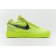 Off-White x Nike Air Force 1 Low Volt Green Black AO4606-700 Shoes