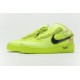 Off-White x Nike Air Force 1 Low Volt Green Black AO4606-700 Shoes
