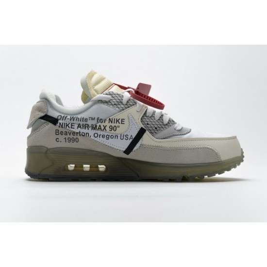 Off-White x Nike Air Max 90 The Ten All White AA7293-100 Shoes