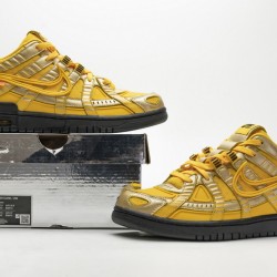 Off-White x Nike Air Rubber Dunk "University Gold" Yellow Gold CU6015-700
