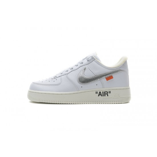 Off-White x Nike Air Force 1 07 Low Conplex Con White Silver AO4297-100 Shoes
