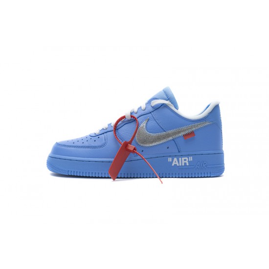 Off-White x Nike Air Force 1 07 Low MCA Blue Silver CI1173-400 Shoes