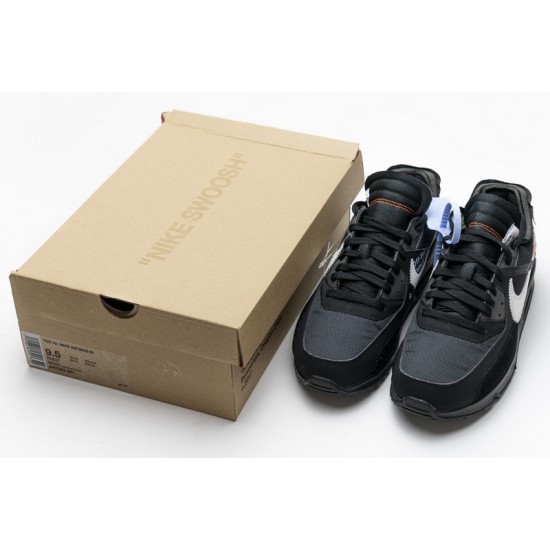 Off-White x Nike Air Max 90 Black All Black AA7293-001 Shoes