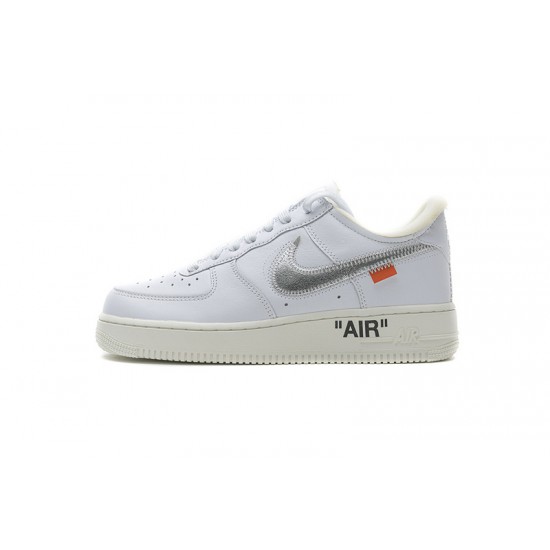 Off-White x Nike Air Force 1 07 Low "Conplex Con" White Silver AO4297-100