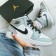 Air Jordan 1 Mid Light Smoke Grey Gray White 554724-092