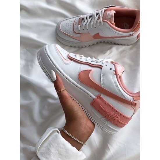 Shop Nike Air Force 1 Shadow White Coral Pink CJ1641 101 Women Shoes Online