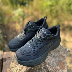 Hoka Bondi 8 All Black Women Men Sport Shoes