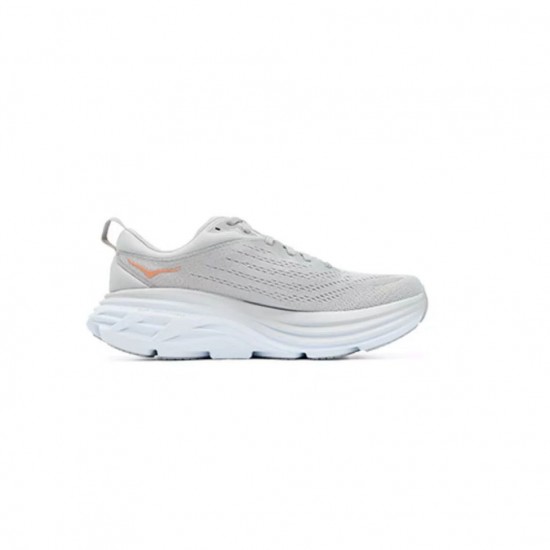 Hoka Bondi 8 Grey Orange Women Men Sport Shoes