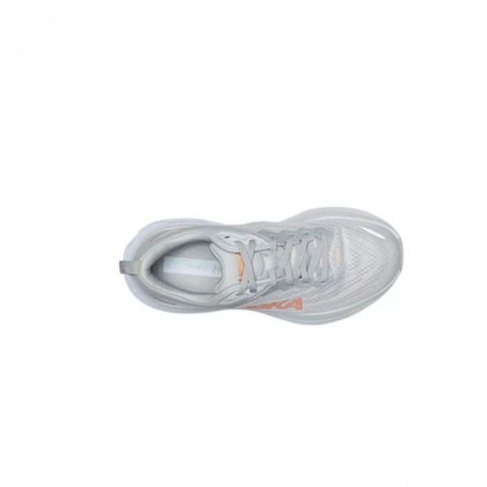 Hoka Bondi 8 Grey Orange Women Men Sport Shoes