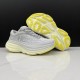 Hoka Bondi 8 Grey Yellow Women Men Sport Shoes