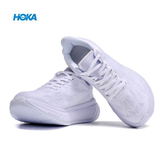 Hoka Carbon X2 All White Women Men Sport Shoes