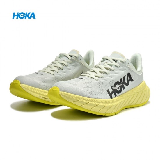 Hoka Carbon X2 LtYellow Green Black Women Men Sport Shoes