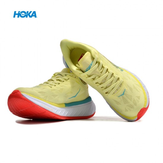 Hoka Carbon X2 Yellow Red Women Men Sport Shoes