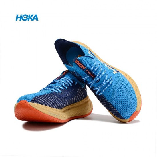 Hoka Carbon X3 Blue Brown Yellow Women Men Sport Shoes