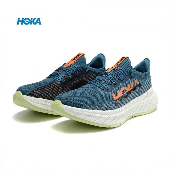 Hoka Carbon X3 Deep Blue Black LtGreen Women Men Sport Shoes