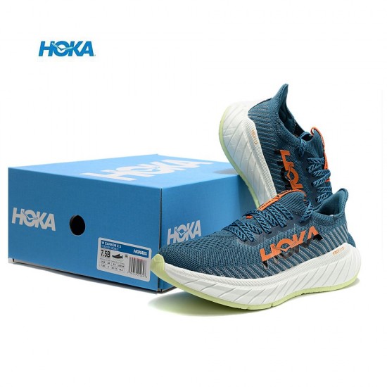 Hoka Carbon X3 Deep Blue Black LtGreen Women Men Sport Shoes