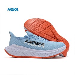 Hoka Carbon X3 Ltblue Orange White Women Men Sport Shoes