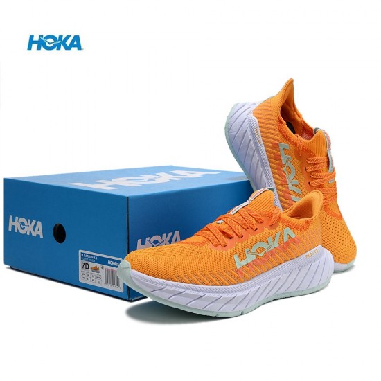 Hoka Carbon X3 Orange White Women Yellow Men Sport Shoes