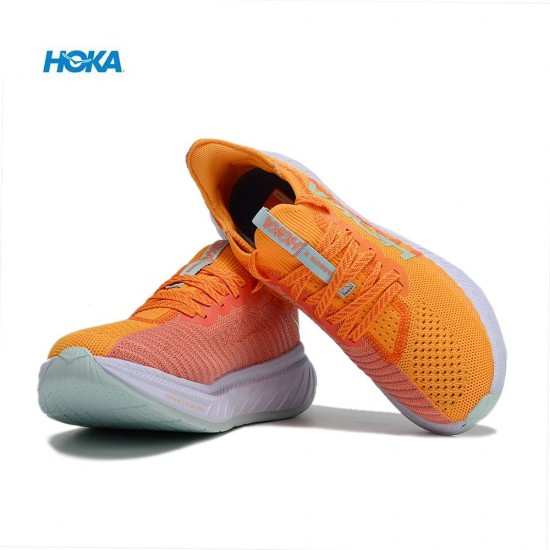 Hoka Carbon X3 Orange White Women Yellow Men Sport Shoes