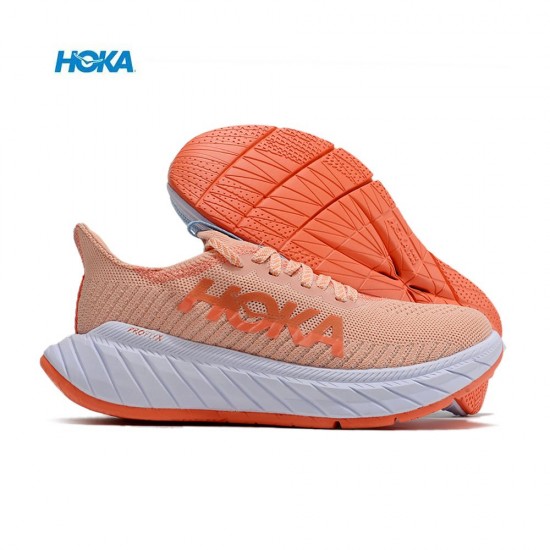 Hoka Carbon X3 Pink Ltblue White Women Men Sport Shoes