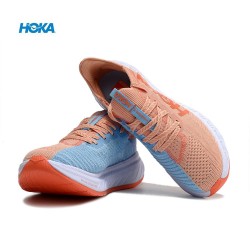 Hoka Carbon X3 Pink Ltblue White Women Men Sport Shoes