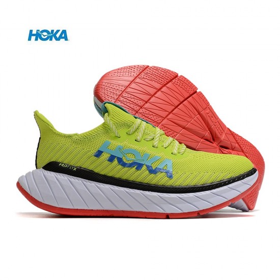 Hoka Carbon X3 Yellow Green Blue Red Women Men Sport Shoes