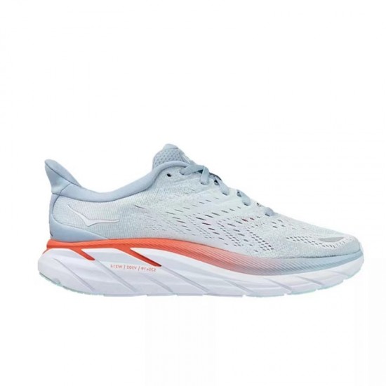 Hoka Clifton 8 Grey Orange Women Men Sport Shoes