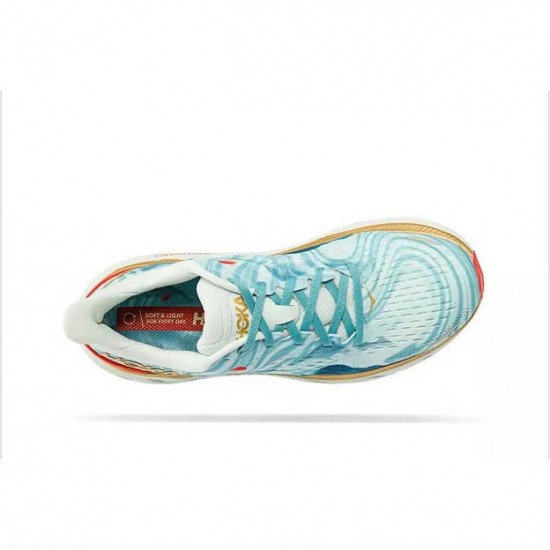 Hoka Clifton 8 Ltblue Brown Red White Women Men Sport Shoes