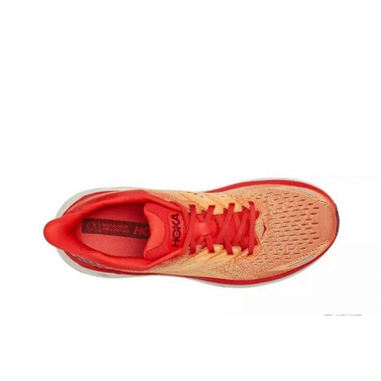 Hoka Clifton 8 Orange Red White Women Men Sport Shoes