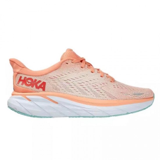 Hoka Clifton 8 Orange White Women Men Sport Shoes