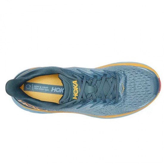 Hoka Clifton 8 Yellow Grey White Women Men Sport Shoes