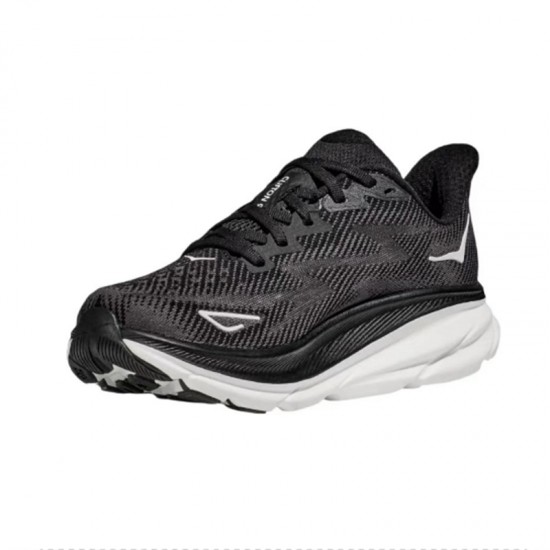 Hoka Clifton 9 All Black White Women Men Sport Shoes