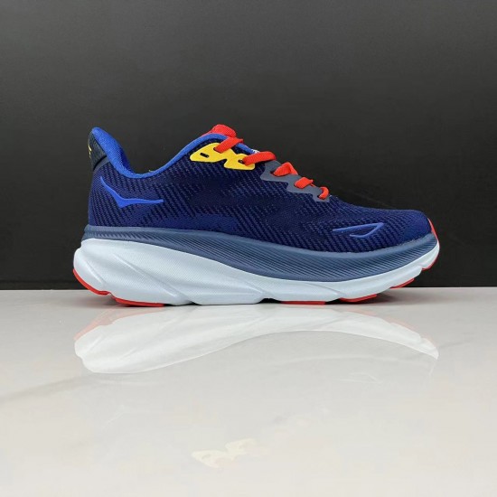 Hoka Mach 4 Yellow Grey Deep Blue Women Men Sport Shoes