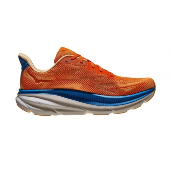 Hoka Clifton 9 Orange Blue Women Men Sport Shoes