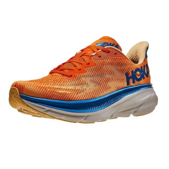 Hoka Clifton 9 Orange Blue Women Men Sport Shoes