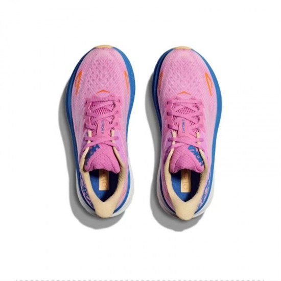 Hoka Clifton 9 Peach Blue Women Men Sport Shoes
