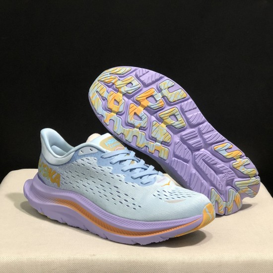 Hoka Kawana Beige Purple Ltblue Women And Men Sport Shoes