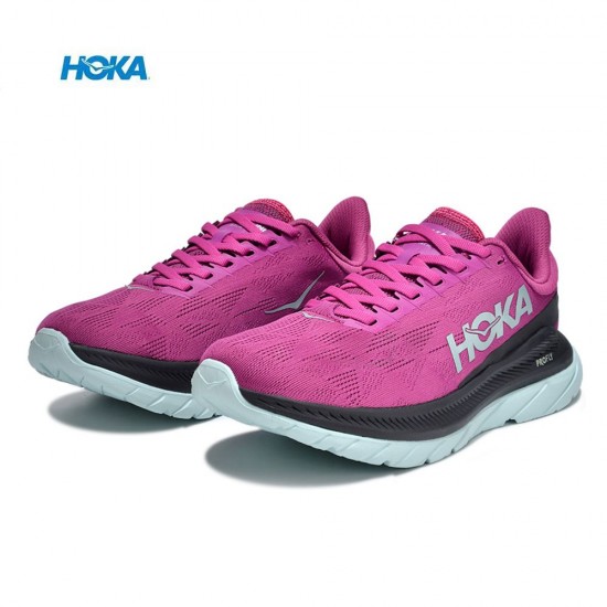Hoka Mach 4 Purple Black White Women Men Sport Shoes