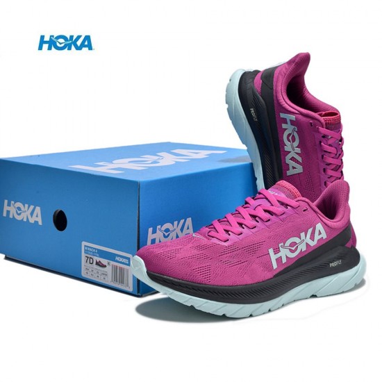 Hoka Mach 4 Purple Black White Women Men Sport Shoes