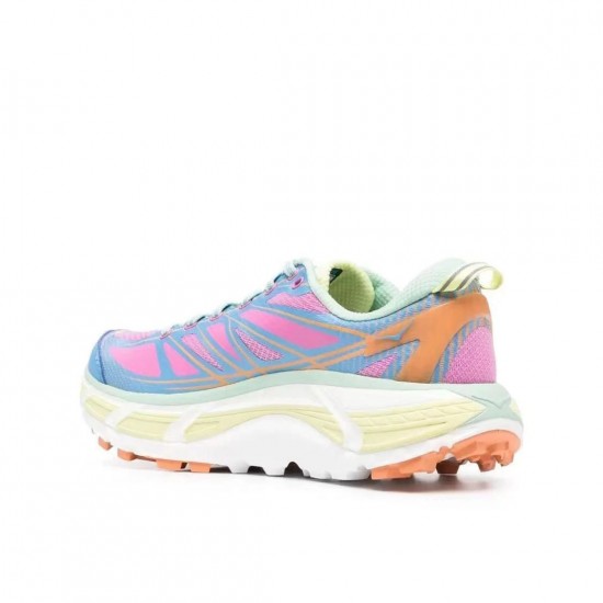 Hoka Mafate Speed Blue Pink Yellow Women Men Sport Shoes