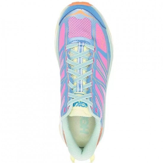 Hoka Mafate Speed Blue Pink Yellow Women Men Sport Shoes