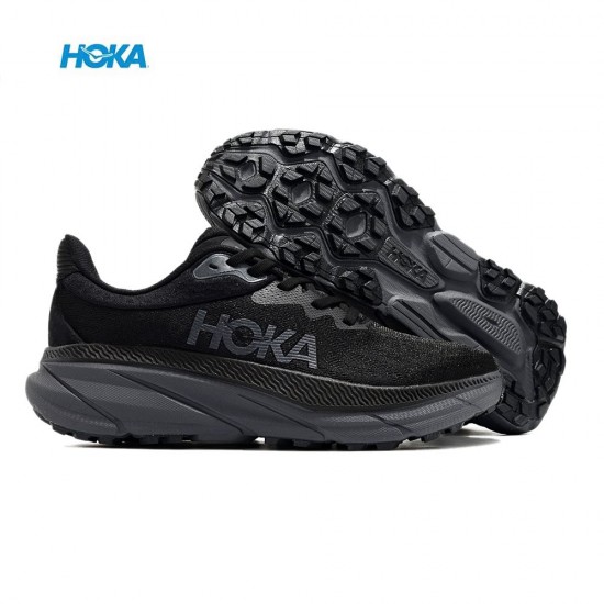 Hoka Mafate Speed Challenger 7 All Black Women Men Sport Shoes