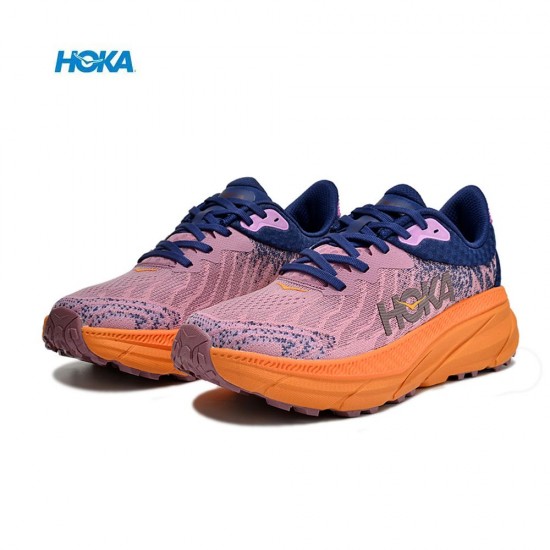 Hoka Mafate Speed Challenger 7 Brown Orange Women Men Sport Shoes