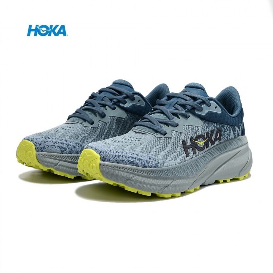 Hoka Mafate Speed Challenger 7 LtBlue Women Men Sport Shoes