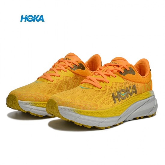 Hoka Mafate Speed Challenger 7 Yellow Orange Women Men Sport Shoes