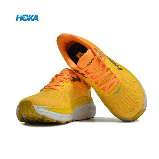 Hoka Mafate Speed Challenger 7 Yellow Orange Women Men Sport Shoes