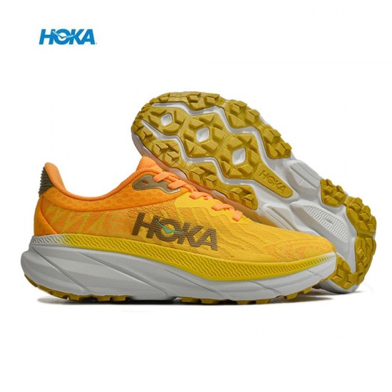 Hoka Mafate Speed Challenger 7 Yellow Orange Women Men Sport Shoes