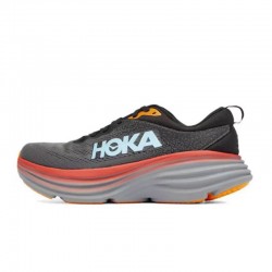 Hoka Bondi 8 Black Orange White Women Men Sport Shoes