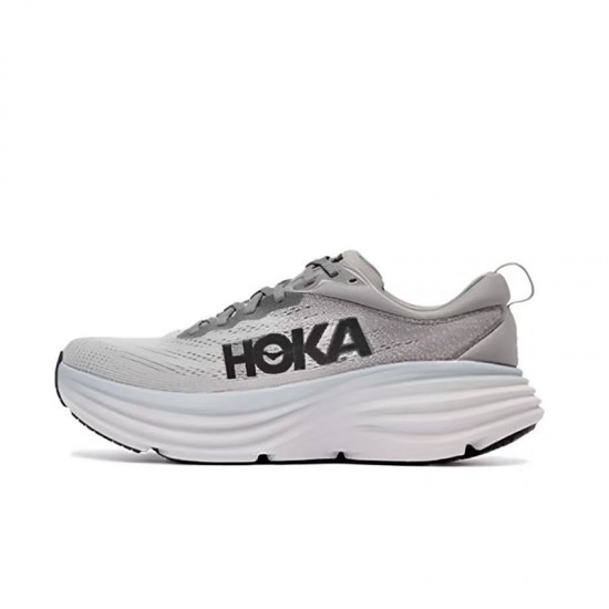 Hoka Bondi 8 Grey Black Women Men Sport Shoes