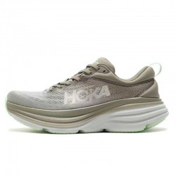 Hoka Bondi 8 Grey Green Women Men Sport Shoes